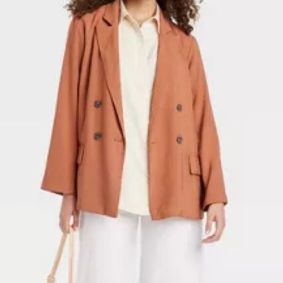 A New Day Women's  Brown Essential  Blazer NWT Size M - Picture 3 of 8